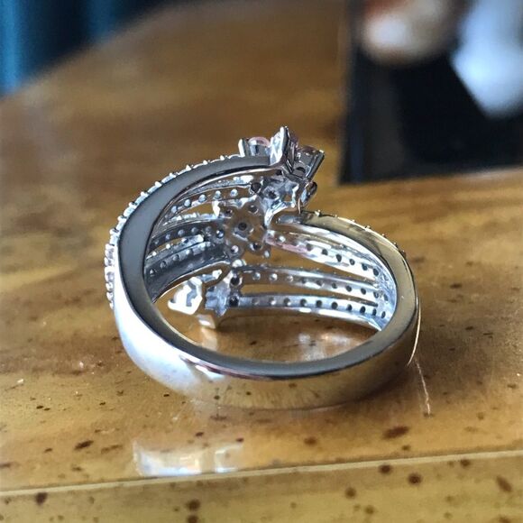 Natural Andalusite Sterling Silver Flower Ring Size 6 - Picture 7 of 9